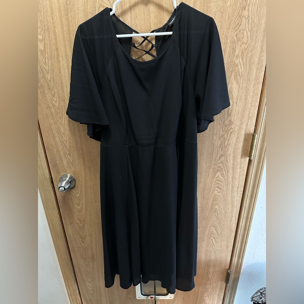 Torrid chiffon black dress size 20